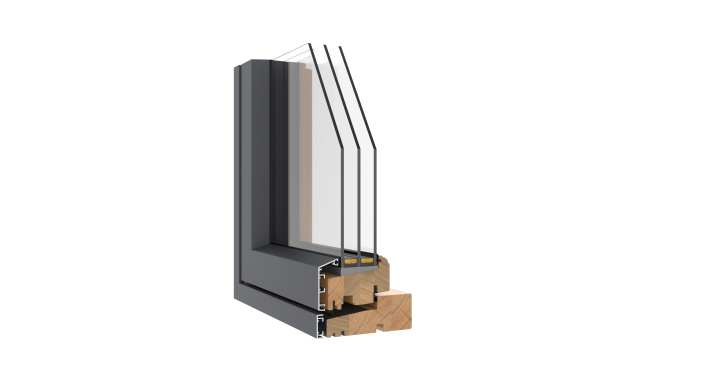 Viking21 3K timber-alu windows - drawings